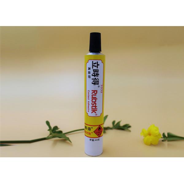 Glue Soft Aluminum Packaging Tubes Enamel External Base Coat Round Shape