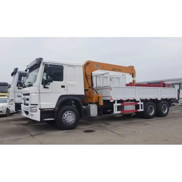 ZZ1257N3641W Used Howo Truck 371 Crane 6x4 6000kg - 20000kg Capacity