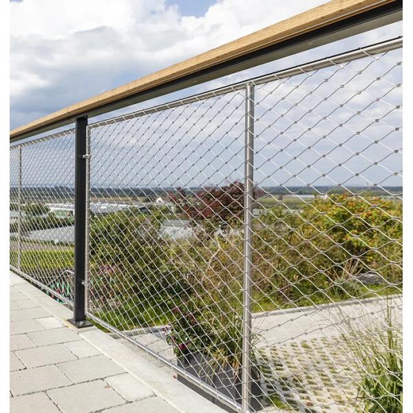 Flexible Cable Netting Stainless Steel Wire Rope Mesh Balustrade Net Railing Protective Rope Mesh