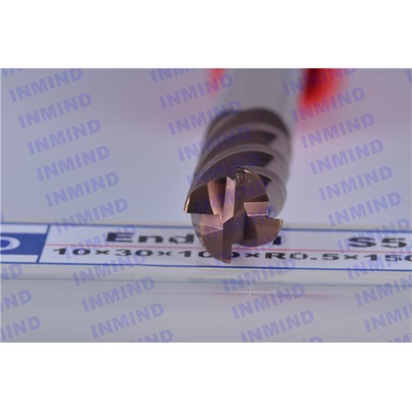4 Flute Extra Long Carbide End Mill Corner Radius 0.6 um Grain Size R0.5 Corner