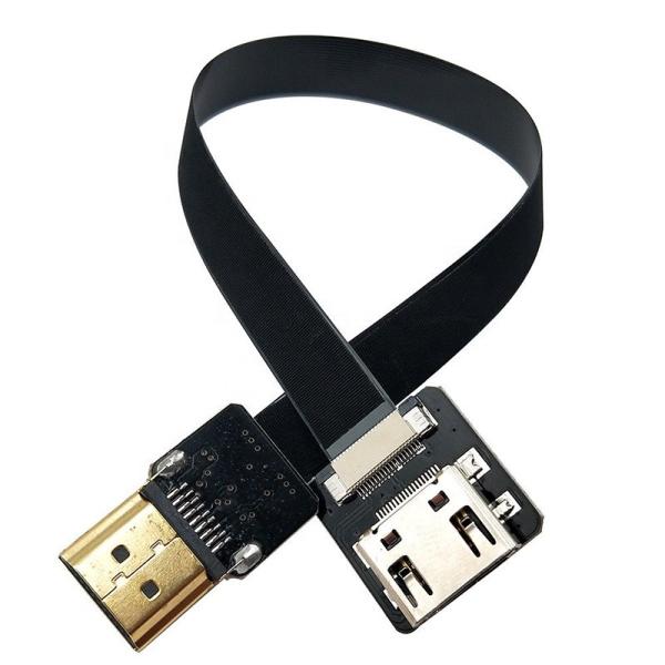 A Male To HDMI Female FPV HDMI Cable , FPC Flat Cable For Multicopter Aerial
