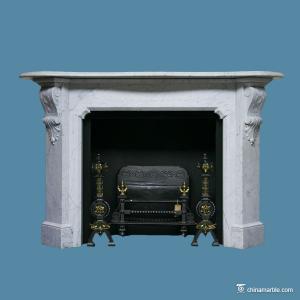 China marble Natural Stone Marble Fireplace Surround And Hearth Moden Design High Strength