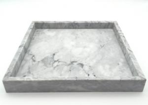 Cheap Decorative Square Serving Tray White With Vein Durable Moisture Resistant for sale