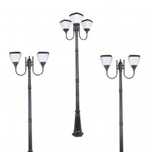 China Aluminum IP65 Solar Lighting Villa Street Light Yard Electricity Power Pole LED Lamp on sale