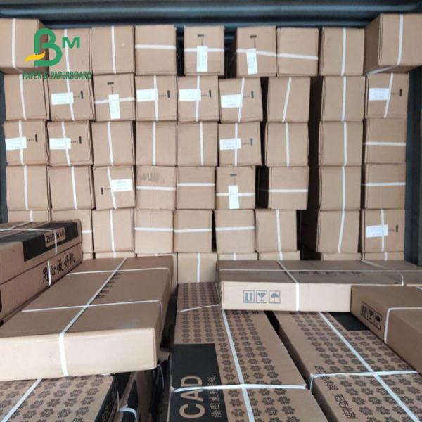 36X 50 Yard 80gsm Plan Plotter Paper Roll With High Whiteness