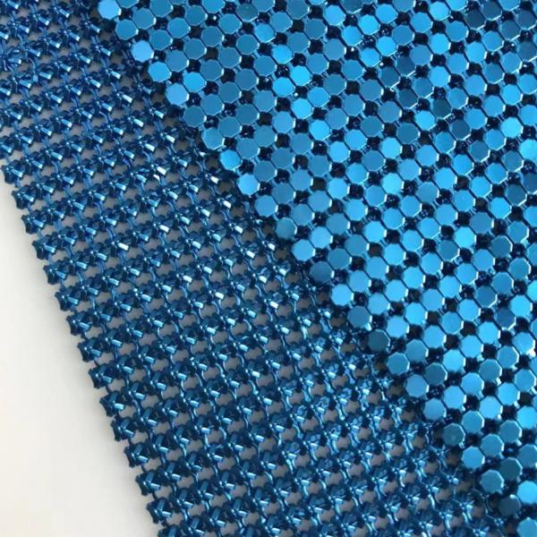Woven Colorful Wire Metal Sequin Fabric Embroidered Moderate Flexibility