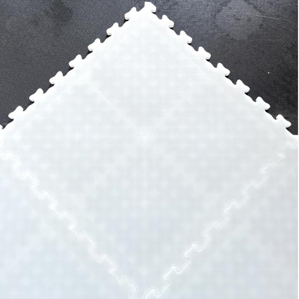 White Outdoor Roller Hockey Tiles 12mm Thickness Interlocking Basketball Court