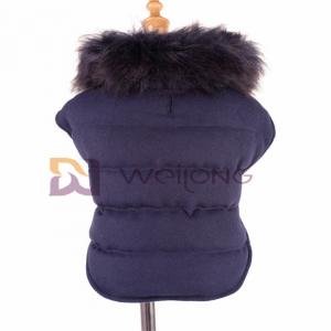 Cheap Detachable Plush Collar Wool Small Large Dog Fleece Jacket Coats For Winter BSCI for sale