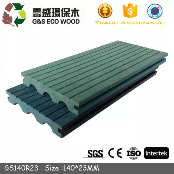 Insect Proof 150mm WPC Decking Boards Solid Wood Plastic Composite Without Nail