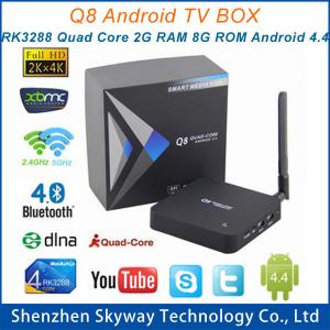 Cheap Q8 RK3288 A17 2.4G+5G Dual Band wifi Quad Core 2G/8G Android TV Box Media Player with Ante for sale