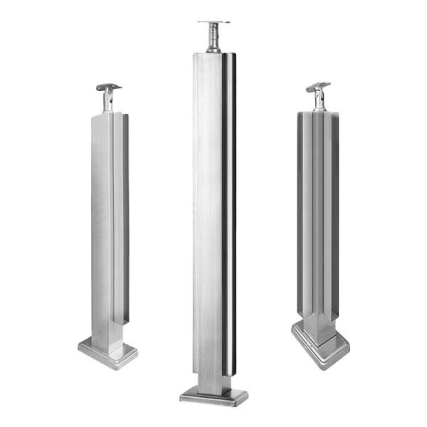 Hardware Accessory Square Stainless Steel Balustrade Posts Anti Corrosion Balcony Railing Posts Handrail Posts