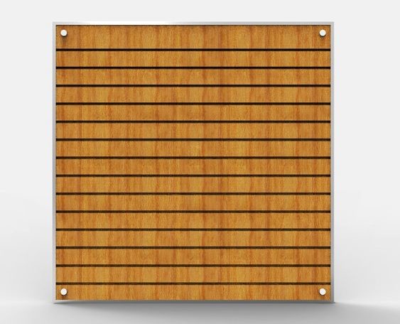 Practical Indoor Melamine Slatwall Panel , Fireproof Grooved Wooden Acoustic Panels