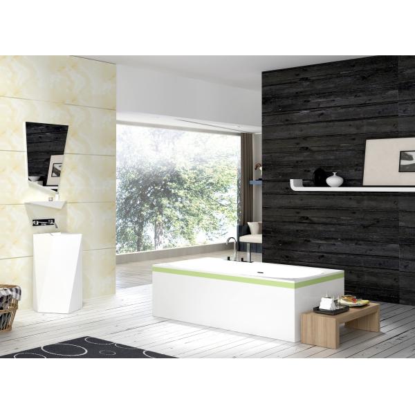 Stone Resin Free Standing Deep Soaker Tub Anti Yellowing Easy To Maintain
