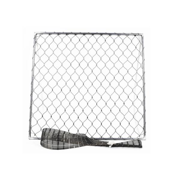 Railing Stainless Steel Rope Mesh For Bridge , Staircase Fence Mesh In SS Cable