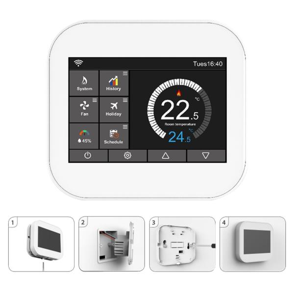 Home Smart WiFi Thermostat: Floor Heating, Programmable, 50Hz/60Hz, Customizable