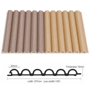 China Environmentally Friendly Moisture proof Curved WPC Wood Panel 15mm Wall Panel on sale