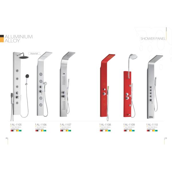 Water Outlet Faucet Shower Columns Panels Aluminium Alloy / Galvanized Steel Sheet