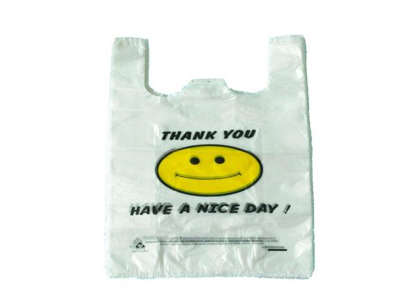 Environmental Protection Plastic Shopping Bags With Handles Gravure Printing