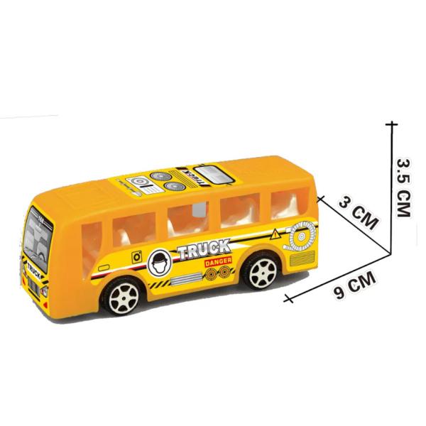 Hot-Selling Inertia Toy Automobile Friction Drive Bus Inertia Zhongba Automobile Toy Yellow OPP Bag OEM