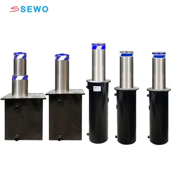 Automatic Retractable Hydraulic Bollards Remote Control Steel Bollard for Traffic Control and Access Management