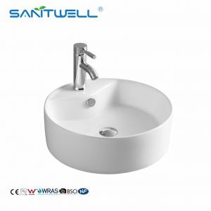 China White Ceramic AB8002 Bathroom Vessel Sink  Washing Basin Countertop Ultra Thin Edge Above Counter Basin on sale