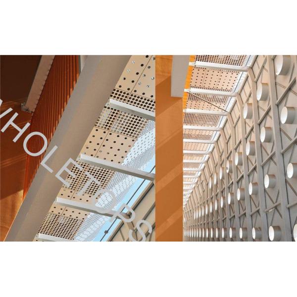 Customized 5.0MM 6.0MM 800*800mm Perforated Aluminum Panel For FACADE