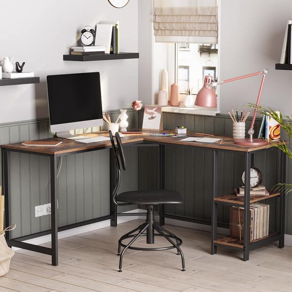 Rustic Computer Desk for Sale, Large Corner Desk, L-shaped Computer Desk, Writing Desk for Home Office, ULWD72X
