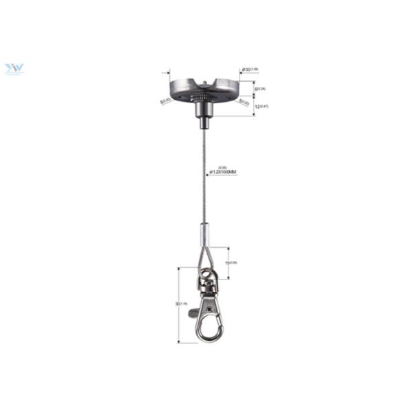 Adjustable Height Wire Suspension Hanging Kit Flexible For 400 X 400 LED Panels