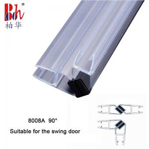 Cheap 10mm 90° Bathroom Shower Door Seal Strip PVC Magnetic Door Weatherstrip for sale