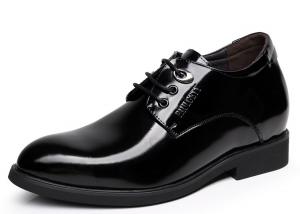 Cheap Black Oxford Lace Up Elevator Men Shoes Solid Slip - On Branded Dress Shoes For Men for sale