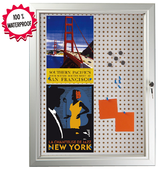 Magnetic A1 Enclosed Cork Board With Aluminum Frame