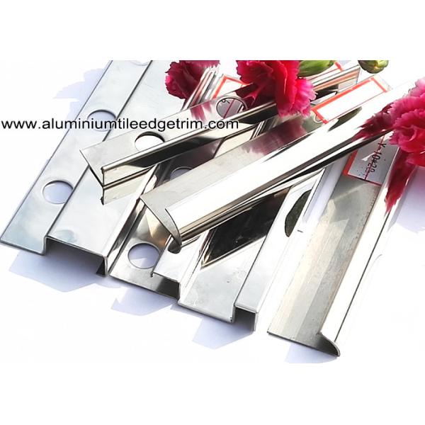 Popular Type 10mm Stainless Steel Bullnose Corner Tile Trim With Square Edge