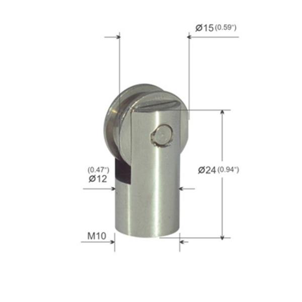 ∅15mm Dia Brass Plated Nickel Ceiling Hardware Part With Roller Shaft YW86275