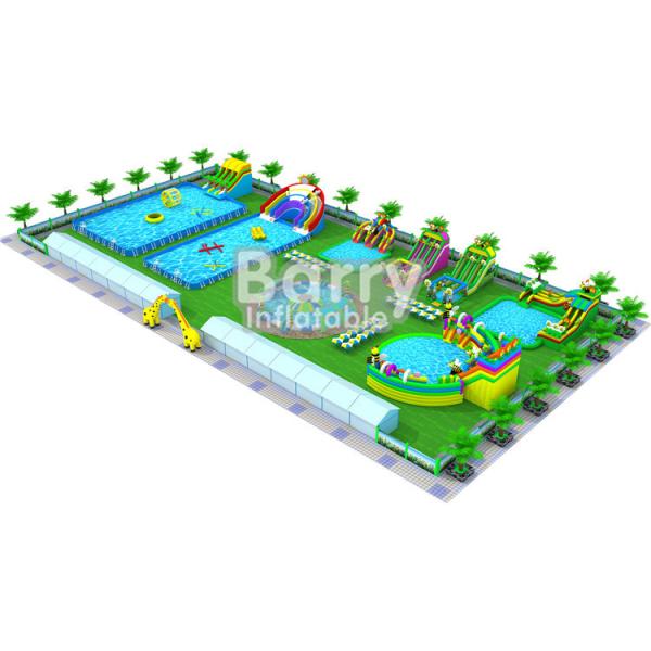 Inflatable Dry Water Park Equipment Playground Business Plan PVC Tarpaulin 0.9mm