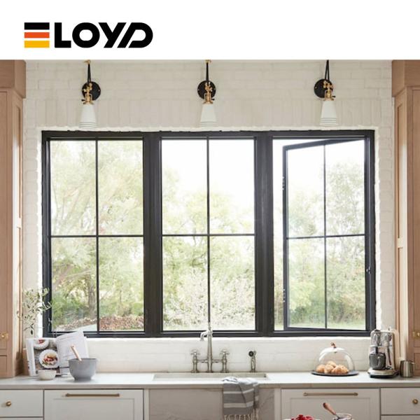 Energy Efficient Tempered Glass Casement Window With Mosquito Net Replacement