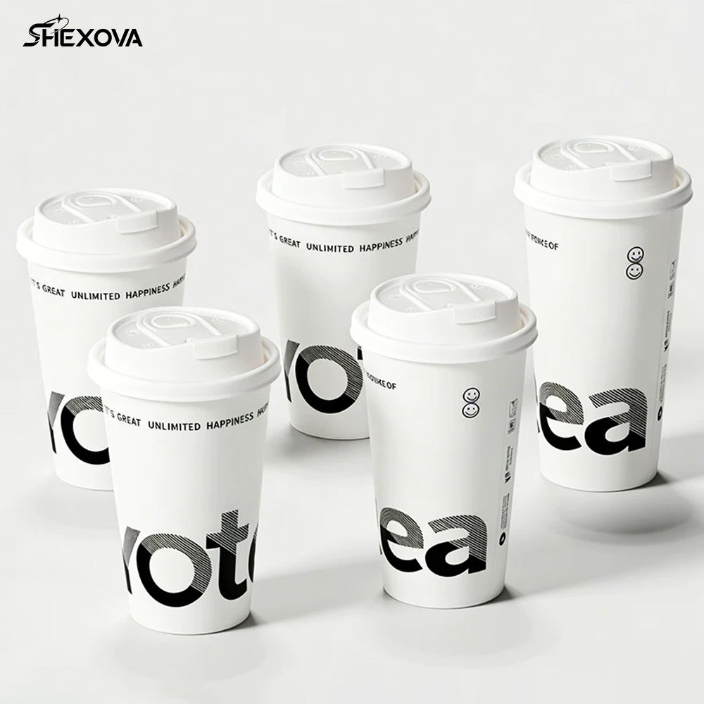 Disposable Custom Logo 8Oz 12Oz 16Oz double wall paper cup for Hot Beverages