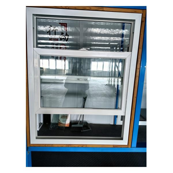 Soundproof Glass Double Hung Vinyl Windows UPVC Double Glazed Sash Windows Customized