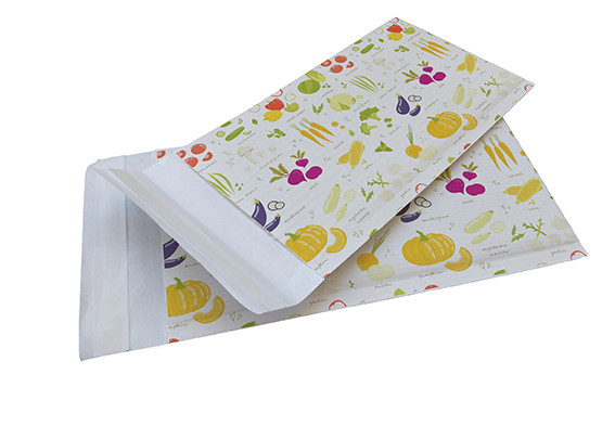 No Plastic White Corrugated Kraft Paper Padded Envelopes Eco Friendly