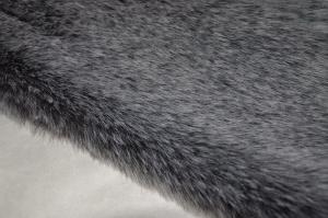 Cheap Black 150cm Fox Fur Fabric By The Yard Acrylic Long Hair for sale