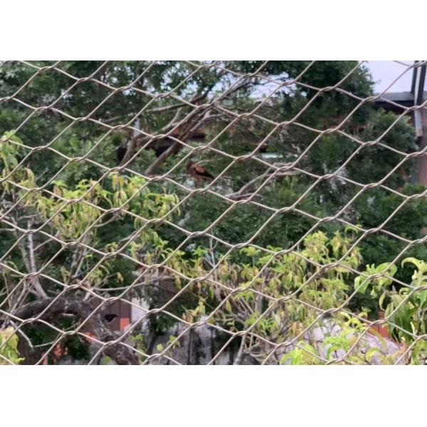 Ferruled Mesh Aviary Rope Netting with Weather Resistant and High Strength Stainless Steel Wire Rope Mesh