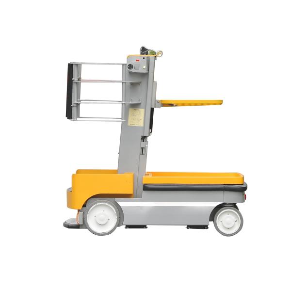 Vertical Mast Type One Man lift Electric Aerial Work Platform Order Picker For Warehouse