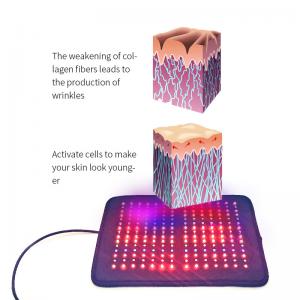 Cheap Customized LED Color Light Therapy Mat 8W*2 Infrared Shoulder Heating Pad for sale