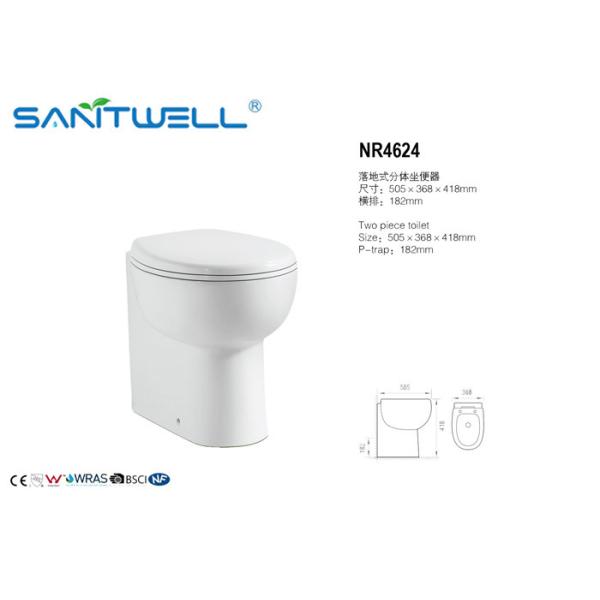 Class Free Standing Toilet Ceramic Material m , P trap Two Piece  toilet