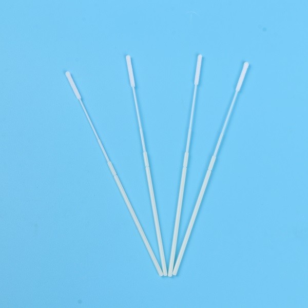 Sterile Nasopharyngeal Nasal Swab PA66 Nylon Flocked With Breakpoint