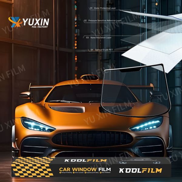 High Definition Car Nano Ceramic Window Film Dark Color Privacy Protective 60inchx100ft