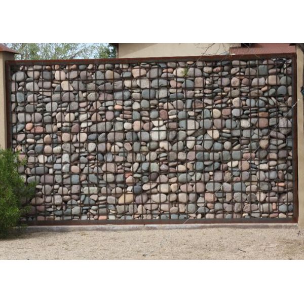 1m-5m Width Gabion Noise Barrier Gabion Baskets PVC Coated Wire