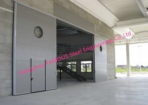 Cheap Large Openings Vertical Sliding Industrial Garage Doors Motorised Heavy Sliding Doors With Steel Track for sale