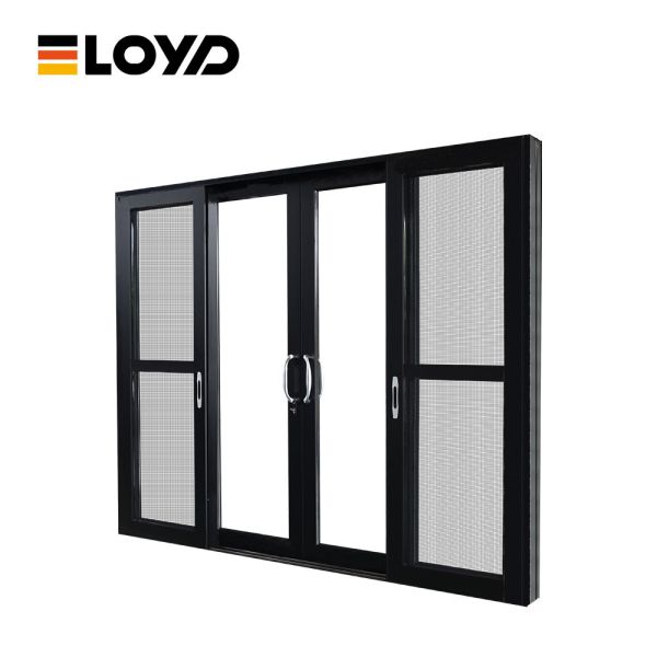 Exterior 5 Foot Sliding Patio Door 6063 Aluminium Glazed Door Push And Pull