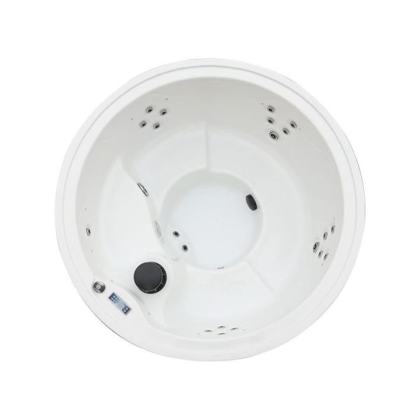 Round Shape Hot Tub Spa with 22 Massage and Air Bubble Jets and 3 KW Heater for 6 Persons