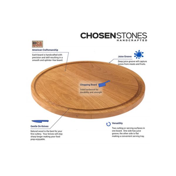 High Quality Round shape Different Sizes with Juice Groove bamboo chopping board cutting board